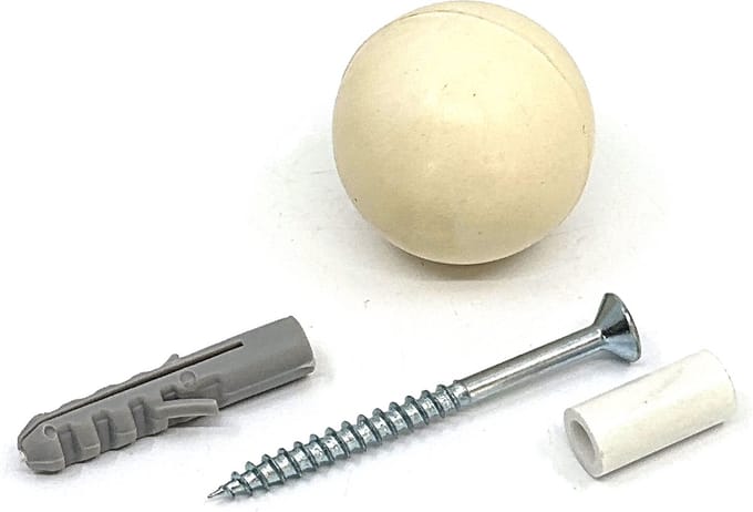 Serviprof deurstop / deurbuffer - Ø 35 mm - Rubber - Blinde montage - Wit