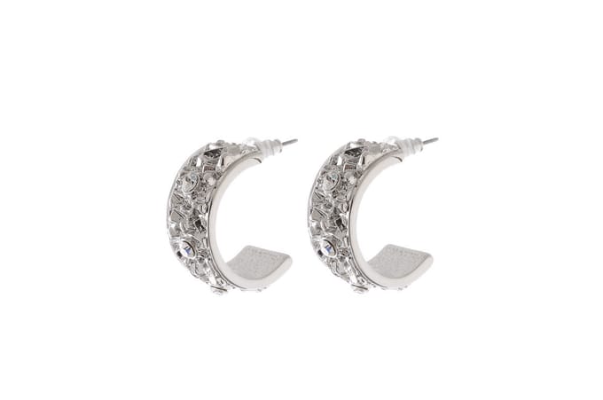 Behave - Oorbellen - Dames - Zilverkleur - Chic - Met Steentjes