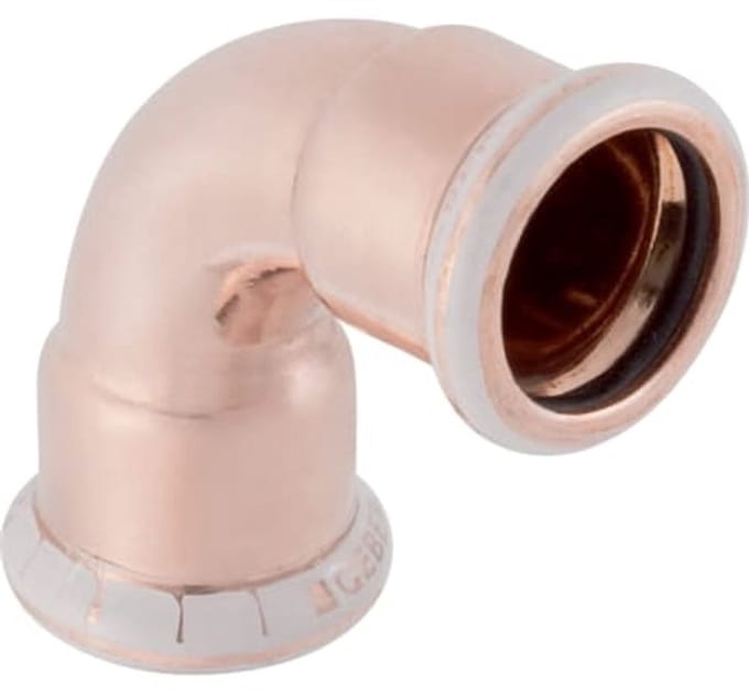 Geberit Mapress koperen bocht, DN 15, dø 18 mm, 60603