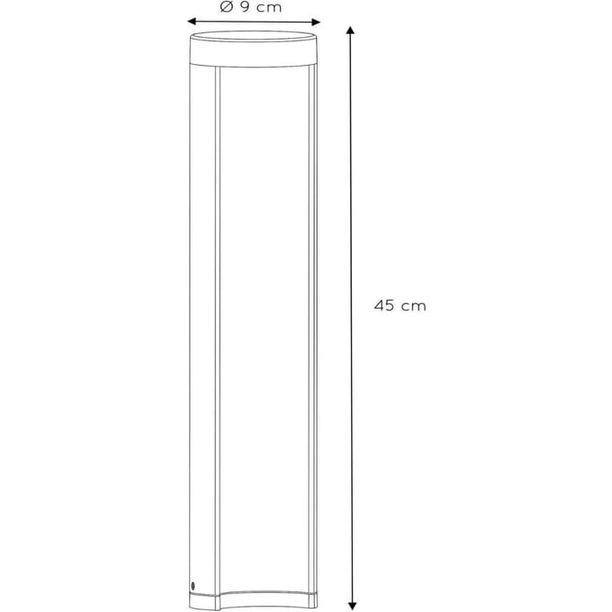 Lucide COMBO - Sokkellamp - Ø 9 cm - LED - 1x9W 3000K - IP54 - Zwart