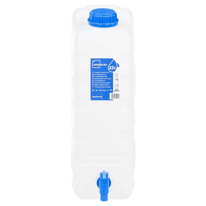 vidaXL - Watertank - met - kraan - 20 - L - kunststof - transparant