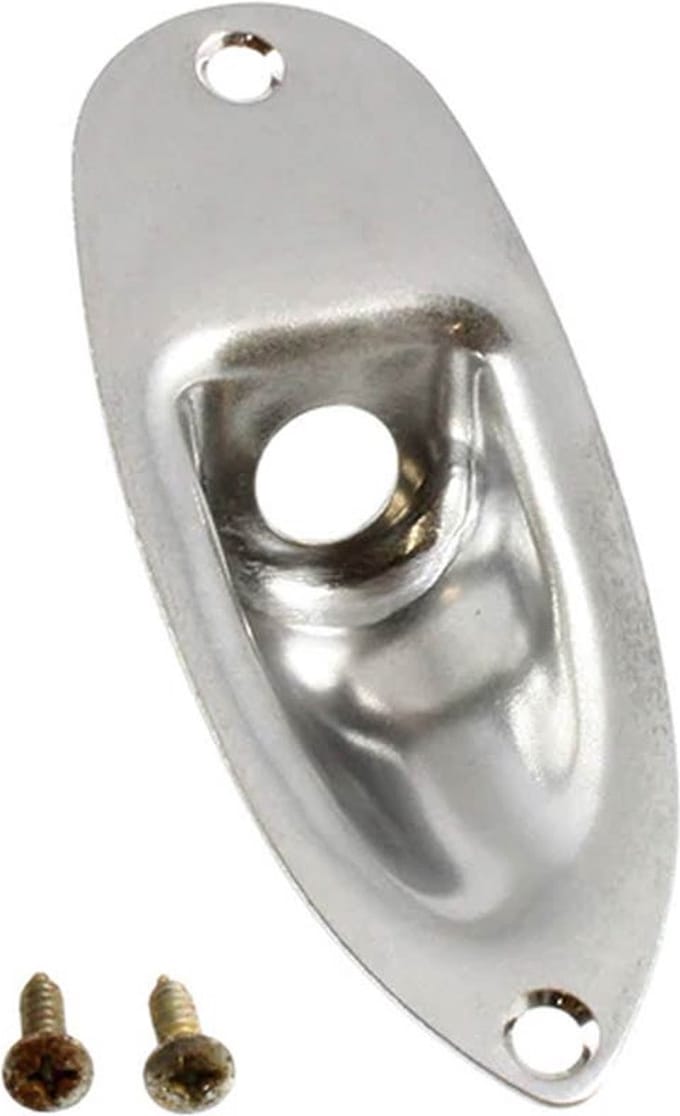 Allparts Aged Chrome Jackplate voor Strat® met Montagebeugels