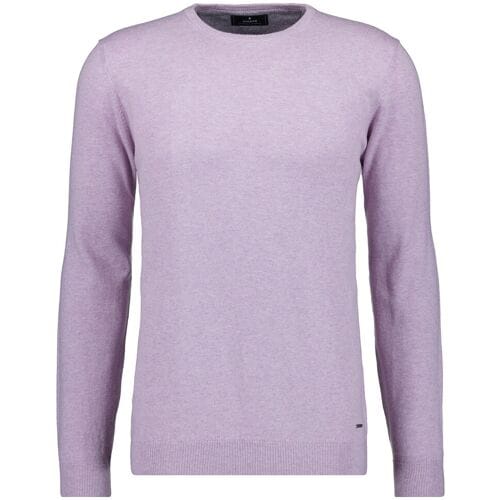 Ragman Trui Supersoft Knit Pullover Knitted Elbow Patches Licht Roze / male