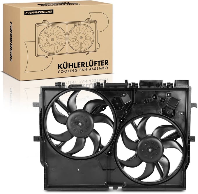 Frankberg 1x Motorradiateur Dubbele ventilator