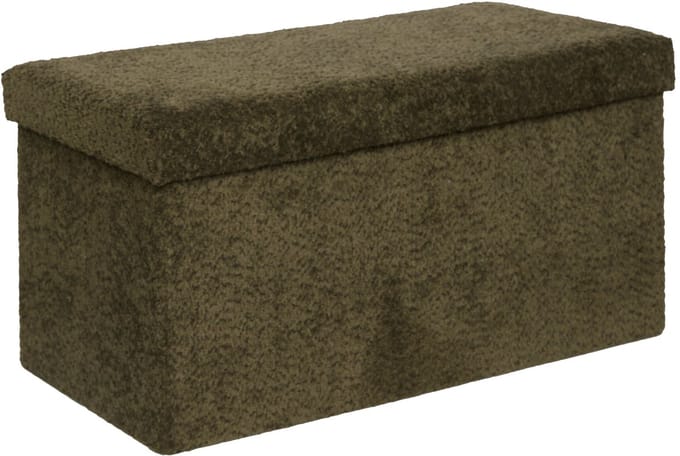Atmosphera Soana Poef met Opbergruimte - 76x38x38cm - Groen