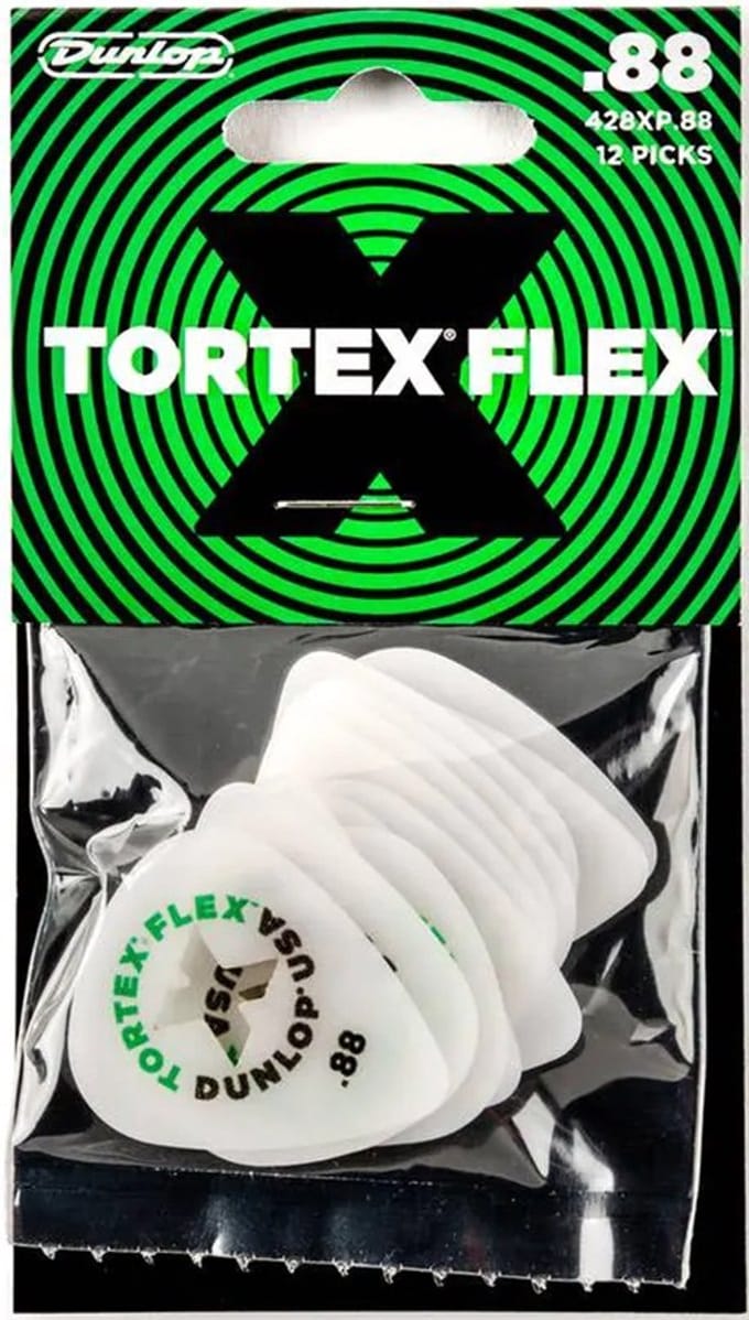 Jim Dunlop Tortex Flex - Plectrums - X Standard - 0,88 mm - Player's Pack 12 Stuks