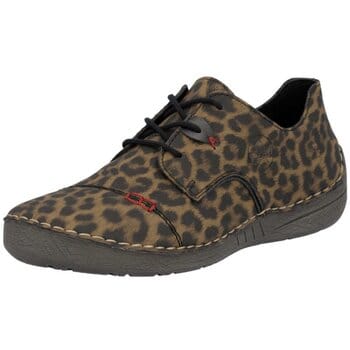 Rieker dames veterschoenen bruin/leopard