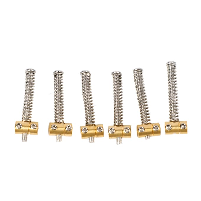 6-delige Messing Zadels Set voor TL Staartstuk Telecaster Elektrische Gitaar Vervangingsonderdelen beige