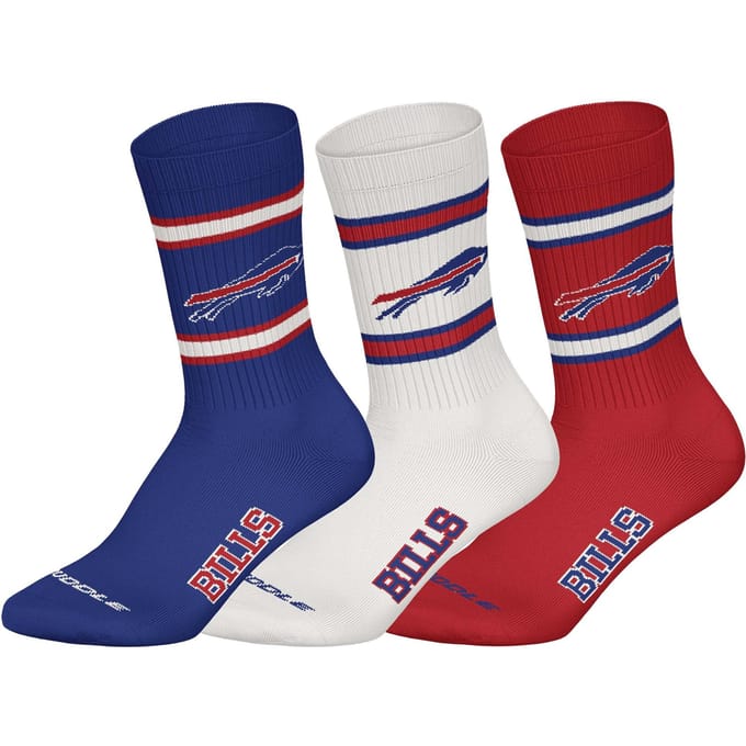 NFL BUFFALO BILLS Crew Socks - 3-pack - Blauw/Wit/Rood - Maat 43/46