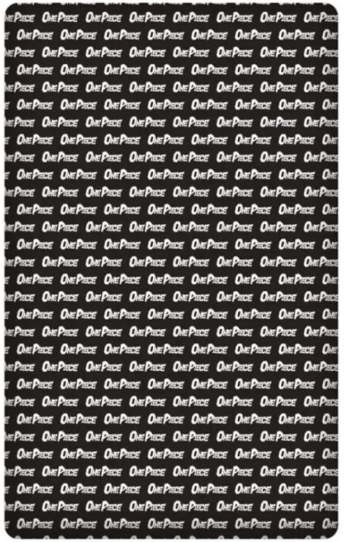 One Piece hoeslaken 90 x 200 cm zwart/wit
