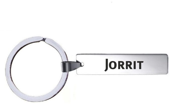 Sleutelhanger Met Naam - Jorrit - RVS