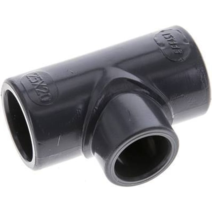 PVC Verloopstuk T-fitting Lijmmof 25 tot 20mm [2 Stuks]