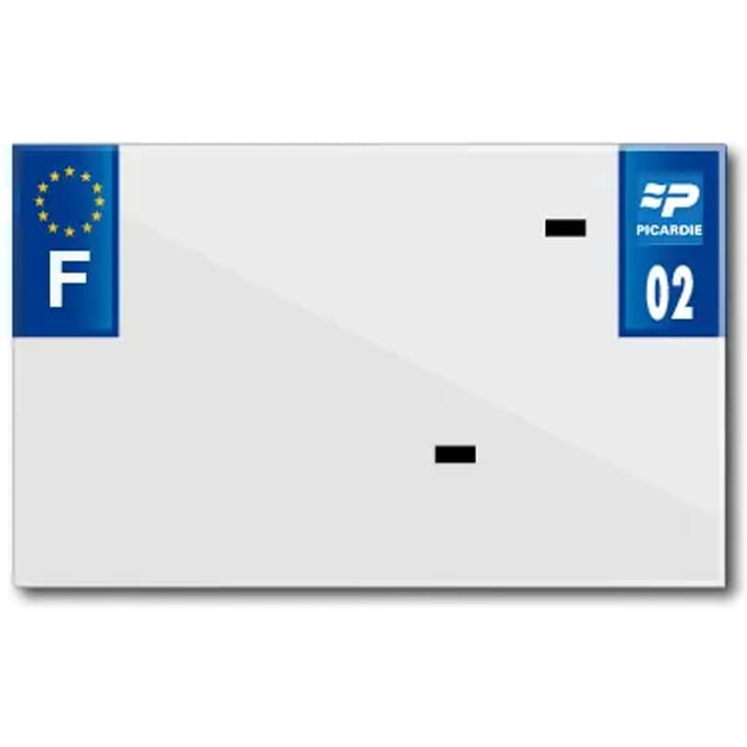 Blanco PVC nummerplaatstrip Top Plaq 02