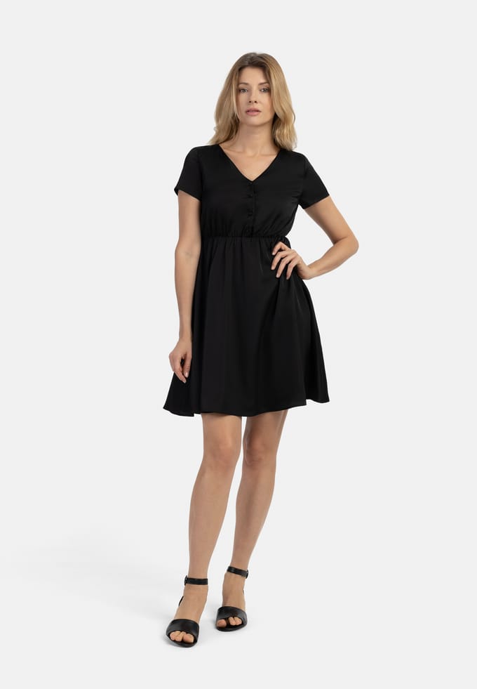 usha midi-jurk Dames zwart