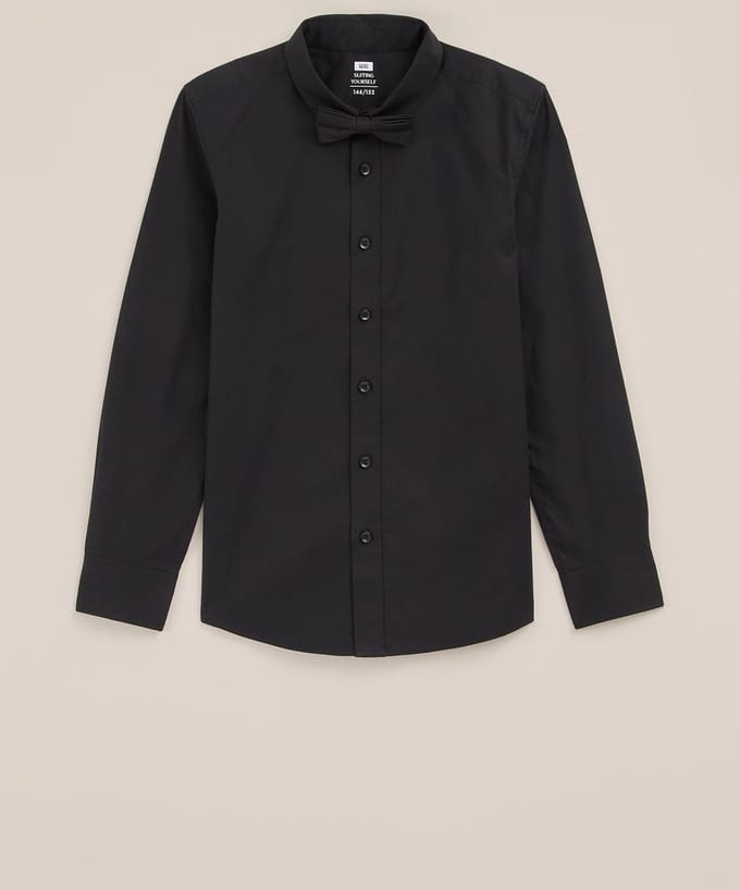 WE Fashion Jongens overhemd met afneembare vlinderdas