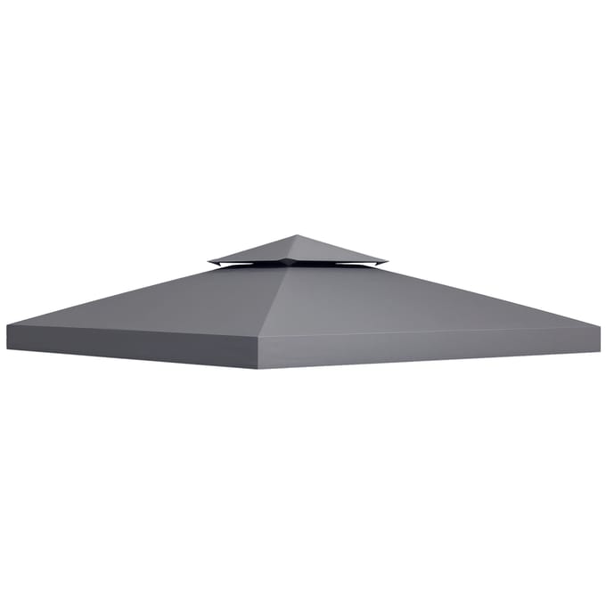 Outsunny vervangend dak voor tuindak vervangend prieel dak Tent 3x3 m Grijs