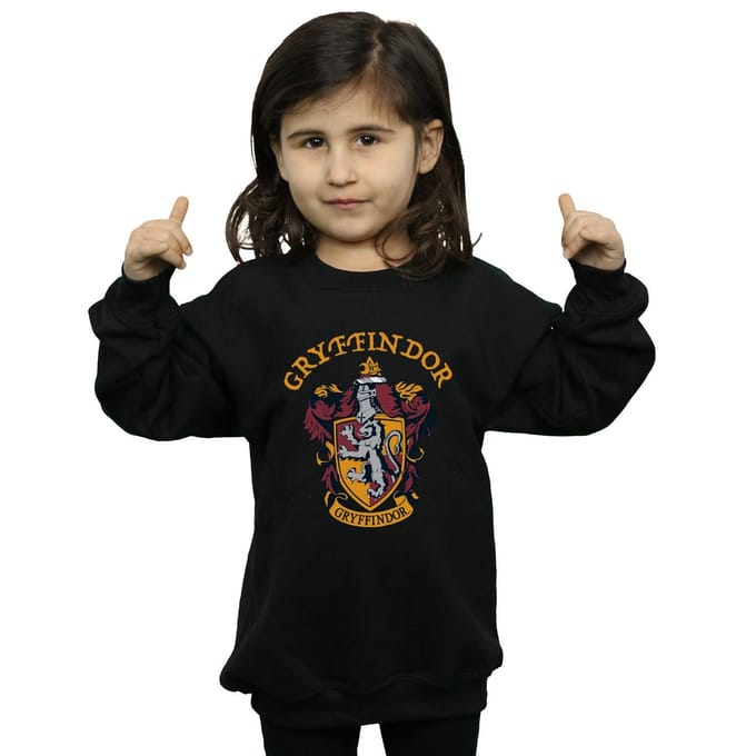 Harry Potter Meisjes Gryffindor Katoenen Sweatshirt (Zwart)