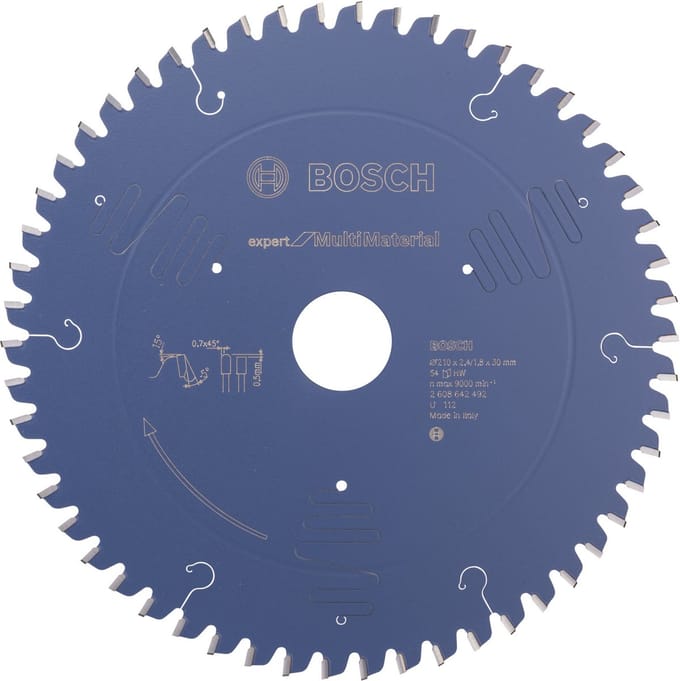 Bosch - Cirkelzaagblad Expert for Multi Material 210 x 30 x 2,4 mm, 54