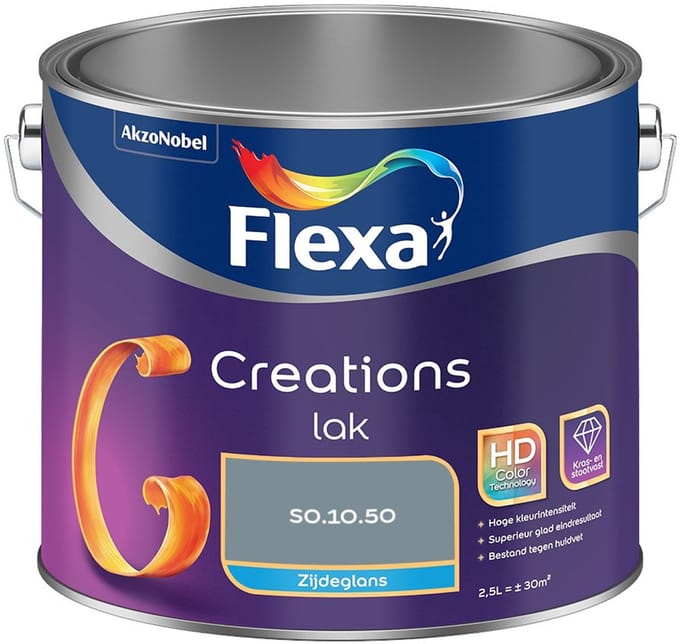 Flexa - Creations Lak Zijdeglans - S0.10.50 - Mengverf - 2,5 L