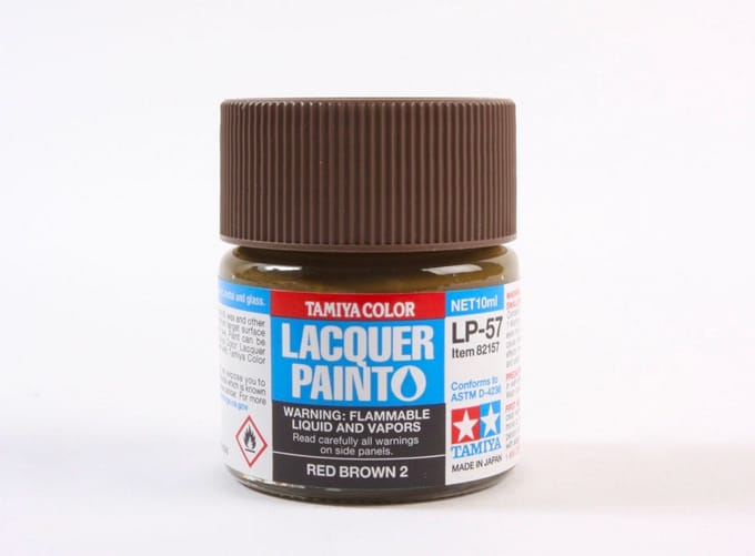 Tamiya Hobbyverf Enamel verf - LP-57 Red Brown 2 - Matt - Lacquer Paint - Verf potje - 10 ml