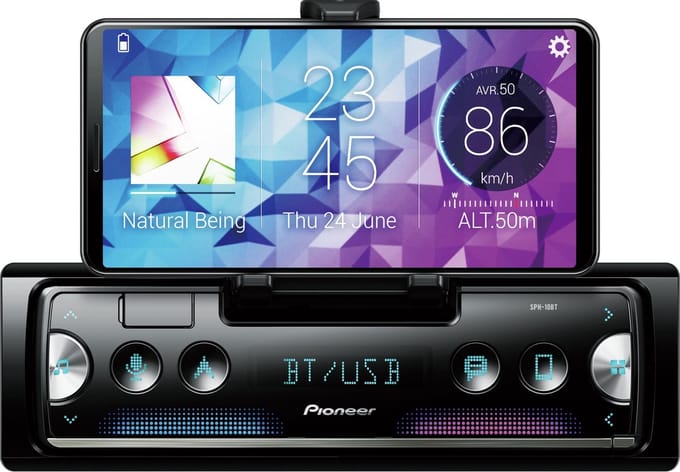 Pioneer SPH-10BT Autoradio Enkel din Smartphone radio-Bluetooth - 4 x 50 W