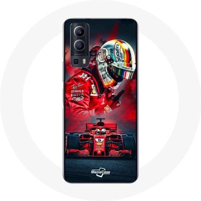 Vivo Y72 Formule 1 Case Sebastian Vettel F1 Driver Rood rood
