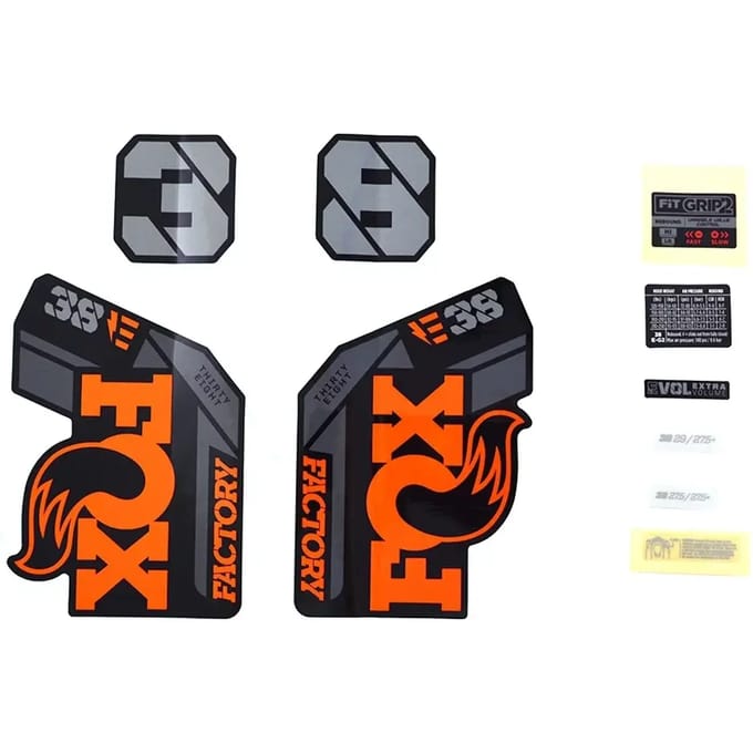 Decalset Fox 2021, 38, F-S, E-Bike+, Logo, Fork