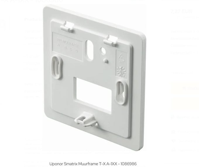 Uponor Smatrix Muurframe montageplaat T-X A-1XX - 1086986