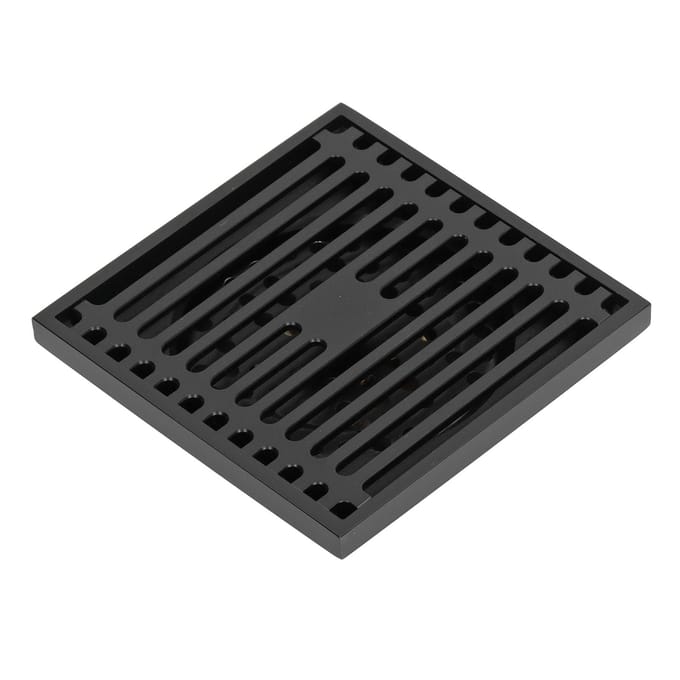 Douchevloerafvoer Koper Geurwerend Zwart Grote Capaciteit Vloerafvoerset voor Badkamer Toilet black
