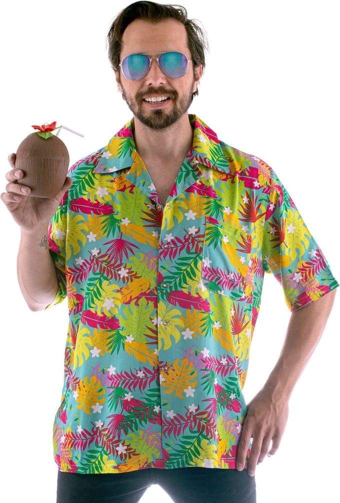 Aloha shirt Demi met palm print