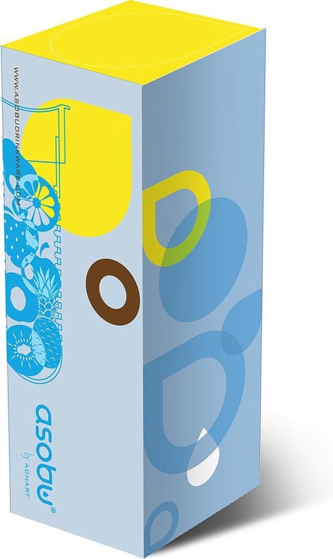 Asobu Waterfles Flavour It 2 Go - Incl. Fruitfilter - 600 ml - Blauw