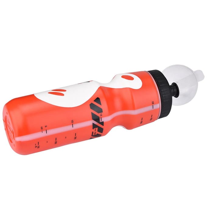 Bidon van 650 ml met bidonhouder voor mountainbikes. (Rood) red