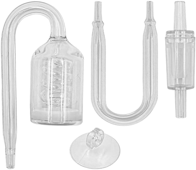 Glas Refiner Spiraal CO2 Diffuser met Afsluitklep voor Aquarium en