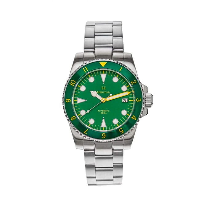 Heritor Automatic Luciano Armbandhorloge met Datum - Groen