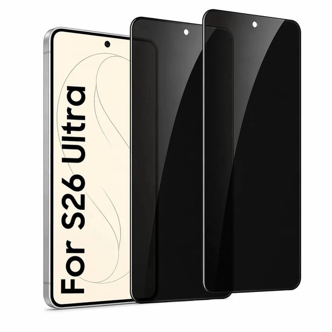 Screenprotector Privacy - Gehard Glas 9H Geschikt voor Samsung Galaxy S26 Ultra – Anti-kras - 2-Pack Tempered Glas