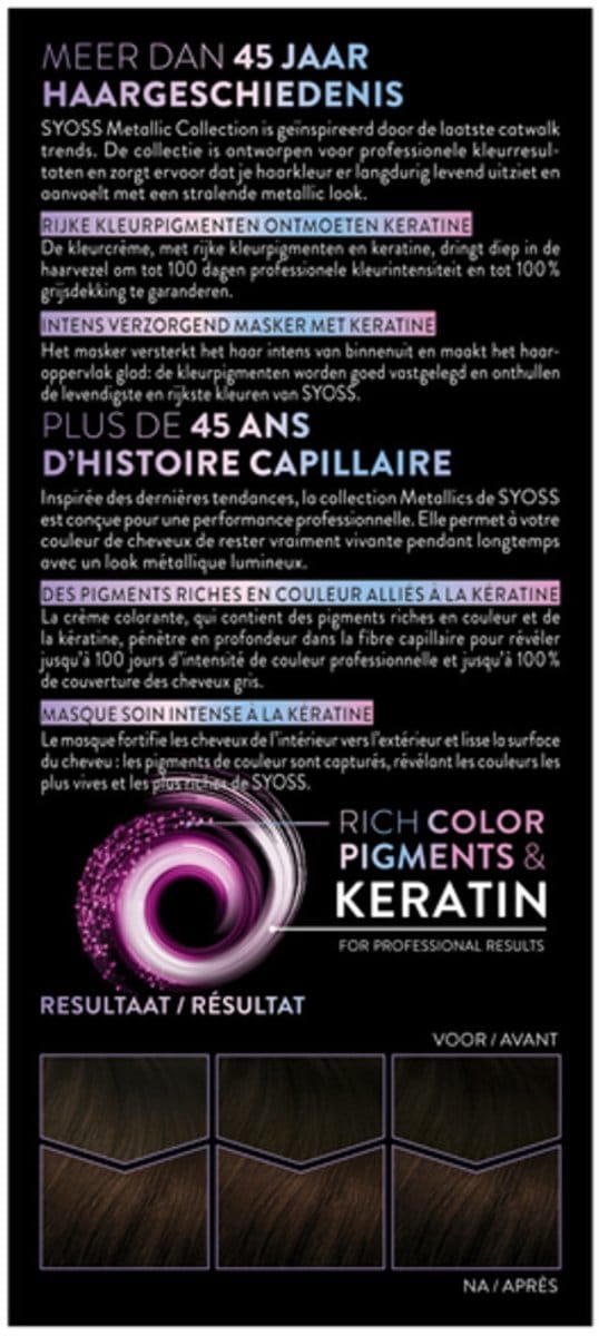 SYOSS Permanent Coloration 3-89 - Haarverf - Permanente Haarkleuring - Bronze Coffee – Grijsdekking – Vermindert Haarbreuk - 1 Stuk