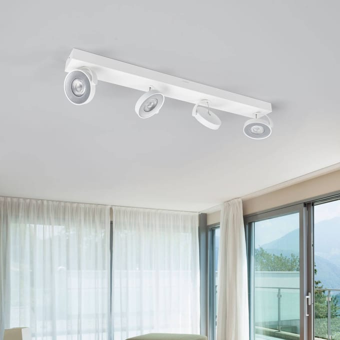 Philips Clockwork opbouwspot - 4-lichts - wit