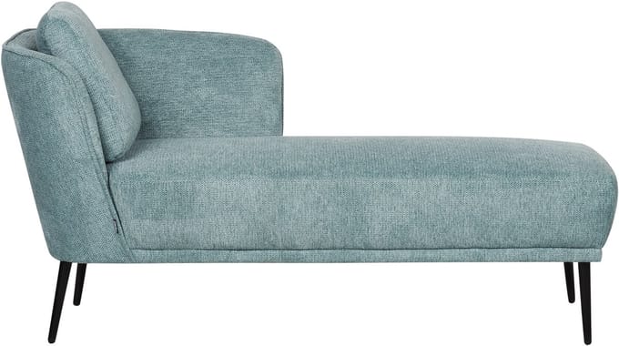 BELIANI ARTHEZE - Chaise longue - Blauw - Linkszijdig - Polyester