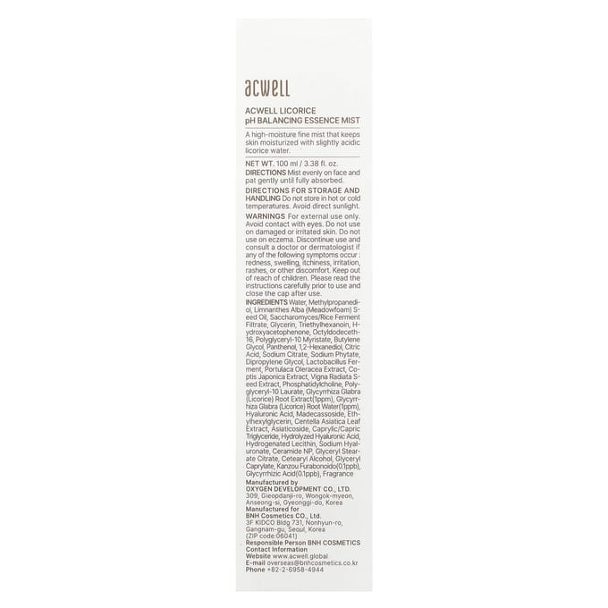 acwell - Licorice pH Balancing Essence Mist 2024 Version - 100ml