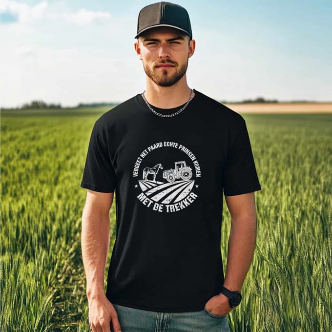 AGRIFANS® Vergeet het Paard - Heren T-shirt - M