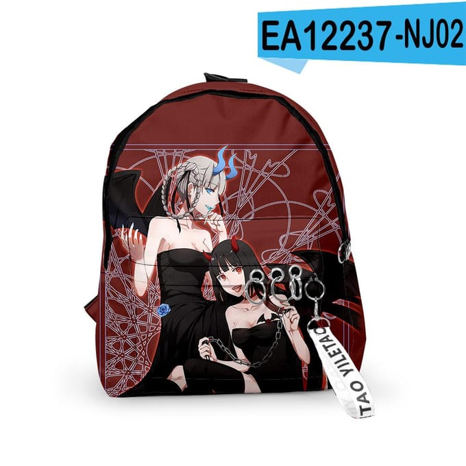 Klassieke Kakegurui Meari Saotome Rugzakken Jongens/Meisjes Leerling Schooltassen 3D Print Sleutelhangers Oxford Waterdicht Schattige Kleine Rugzakken