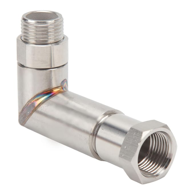 Zuurstofsensor Verlengstuk 90 graden Hoekig M18x1.5 Stalen Constructie Hoge Sterkte O2 Verlengstuk Spacer white