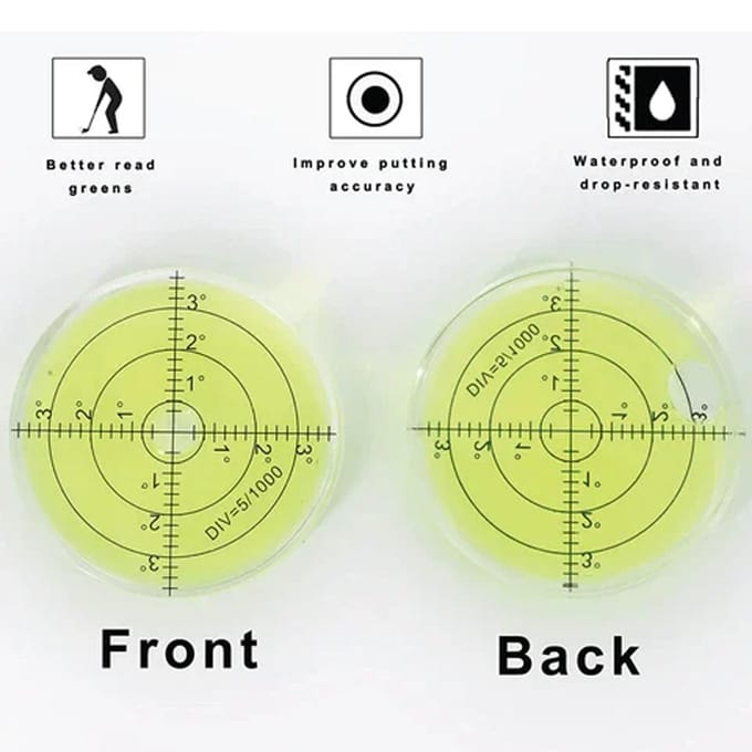 Wanxiang Niveau Plastic Waterpas Bel Draagbare Ronde Waterpas Golfbal Markeerder yellow