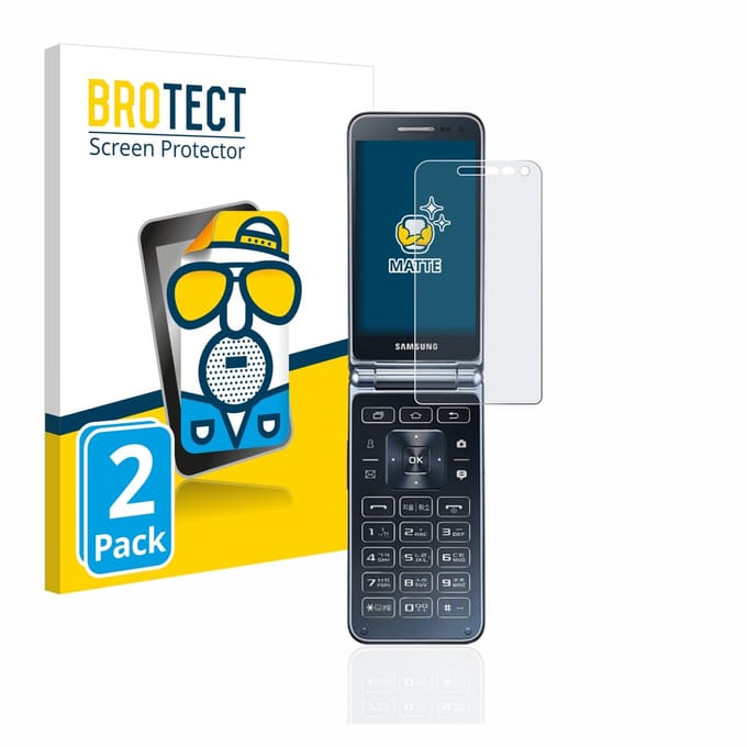BROTECT - Screenprotector voor Samsung Galaxy Folder 2 - Folie Beschermfolie matte 2 Stuks