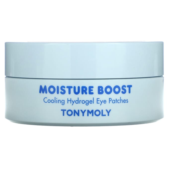 TonyMoly, Moisture Boost Cooling Hydrogel Oogmasker, 60 patches, 84g (2.96oz) white