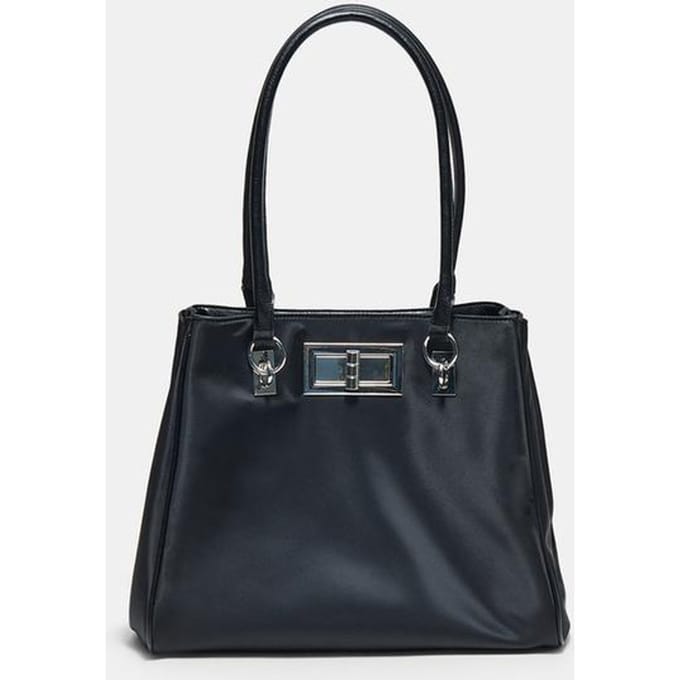 Stradivarius Shoppertas met studs-sluiting  Zwart OS