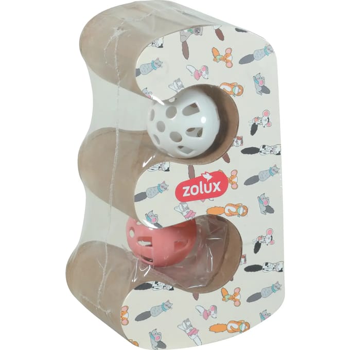 Vouwbare dubbele kattenkrabber 4 posities met bal Zolux