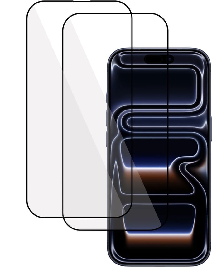 2x TechNow Screenprotector geschikt voor iPhone 17 Pro Screenprotector - Full Screen - Rounded - Proteqt+