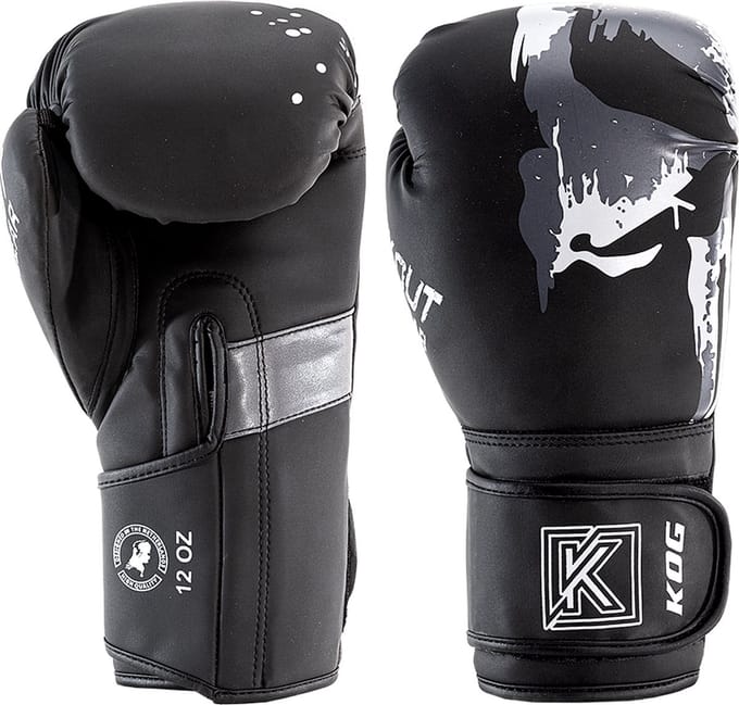 Knockout Gear Bokshandschoenen Zwart/Wit/Grijs - 10 oz