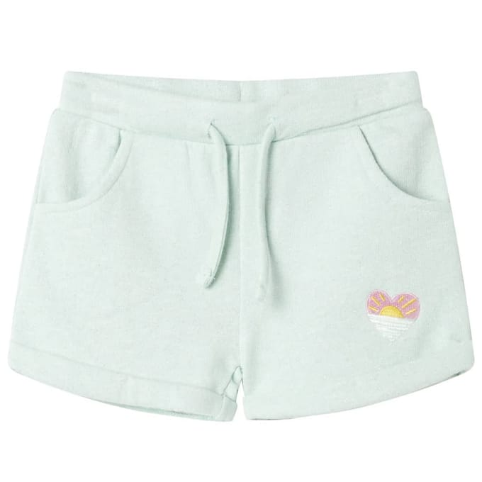vidaXL - Kindershorts - met - trekkoord - 128 - gemengd - lichtmintkleurig